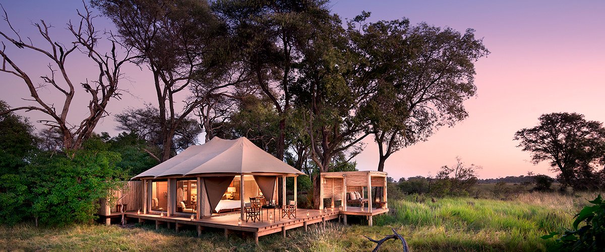 Nxabega Camp is located on the wildlife rich Pom Pom concession
