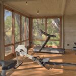 A small equipped gym on site at Sandibe is available for exercise lovers