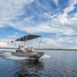 Boating is a popular water activity at Camp Moremi