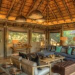 Camp Moremi's ample lounge area
