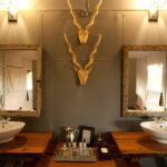 Twin basins in the children's tent at Chitabe Lediba