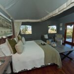 The guest suites'natural colours at Chitabe blend in with the environment
