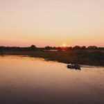 Gorgeous sunset skies at Chief's Camp are a highlight of any delta Safari