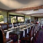 Duba's raised dining room set up for fine dining experiences