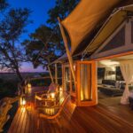 The private wooden viewing decks spoil guests with superb views over the floodplains