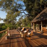 The attractive main wooden deck area at Kwetsani Camp