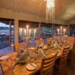 Dinner at the dining room table at Little Tubu