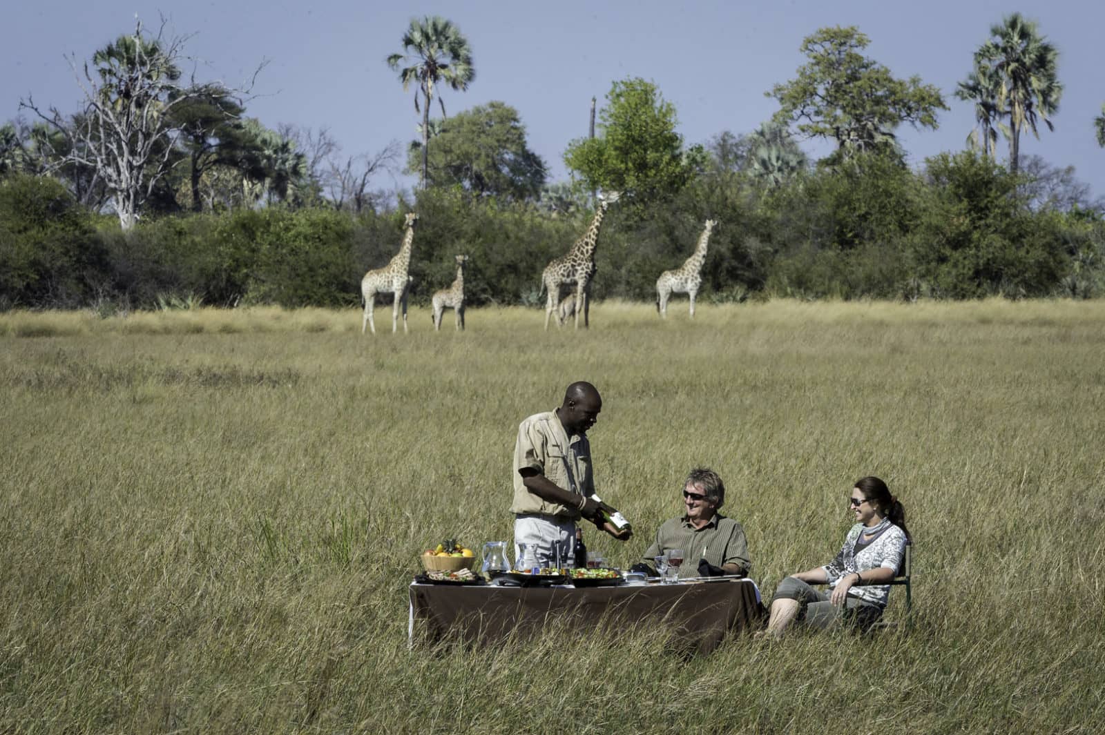 Spoilt with lunch in the grasslands at Little Tubu