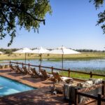 Beautifully located wooden pool deck overlooking the Delta at Sanctuary Chief's Cam