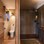 The inside shower at Tubu Tree Camp, for those who prefer not to shower outside