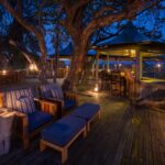 Evening on the main deck at Little Vumbura