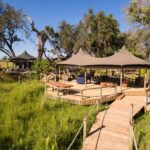 Wooden decks link the main areas at Little Vumbura