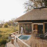 Each room features a private pool on the spacious deck at Vumbura Plains Camp