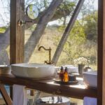 Bathroom with a view at Tuludi Camp