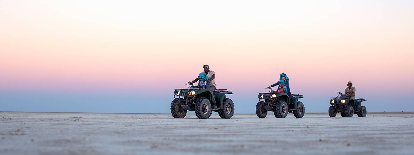 The Kalahari salt pans experience quad biking
