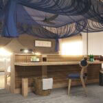 Desk in the guest tent at Xugana Island Lodge