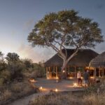 Picturesque scene of Camp Kalahari at night