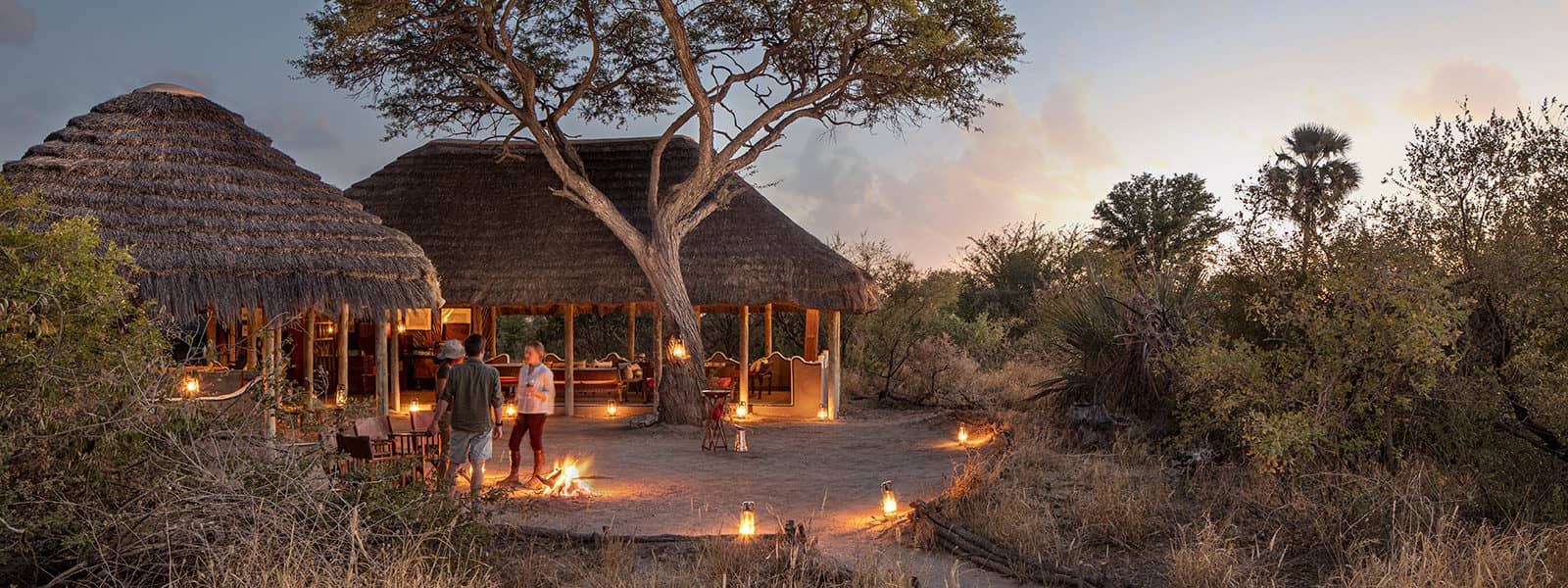 Picturesque scene of Camp Kalahari at night