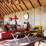 Colourful decor of the main area at Mapula Lodge