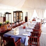Elegant dining area in white at San