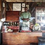 The bar area at Camp Kalahari is serviced by friendly staff