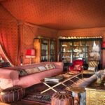 Mess tent sitting area at Jack's Camp