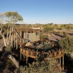 Aerial view of Skybeds camp in the private Khwai Reserve