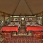 Guest room interior at Meno a Kwena