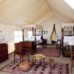 The interiors of the tents at San Camp are solar lit