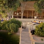 The inviting entrance from the Okavango water to Xugana Island Lodge