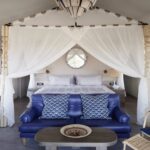 Elegant furnishings of Savute Elephant Lodge guest room