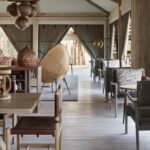 Savute Elephant Lodge's decor has a strong African influence