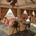 Neutral tones and natural colours of Savute Elephant Lodge's main area
