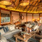 Camp Okavango has two lounge areas with comfortable seating