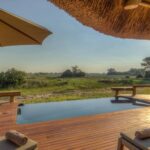 Swimming pool on the edge of the Delta at Camp Okavango