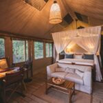Interior view of Camp Xakanaxa guest tent