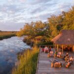 The main deck at Camp Xakanaxa overlooking the permanent Khwai River
