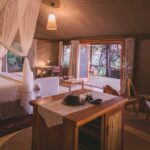 The layout of the family room at Camp Xakanaxa