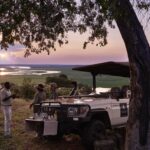 Idyllic sundowner spot on game drive from Chobe Chilwero