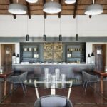 The spacious stylish lounge area at Chobe Chilwero