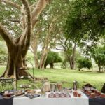 A delicious high tea is served mid afternoon at Chobe Chilwero Lodge