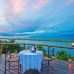 Dinner for two on deck courtesy of Chobe Game Lodge