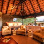 The comfortable upstairs lounge area at Chobe Savanna
