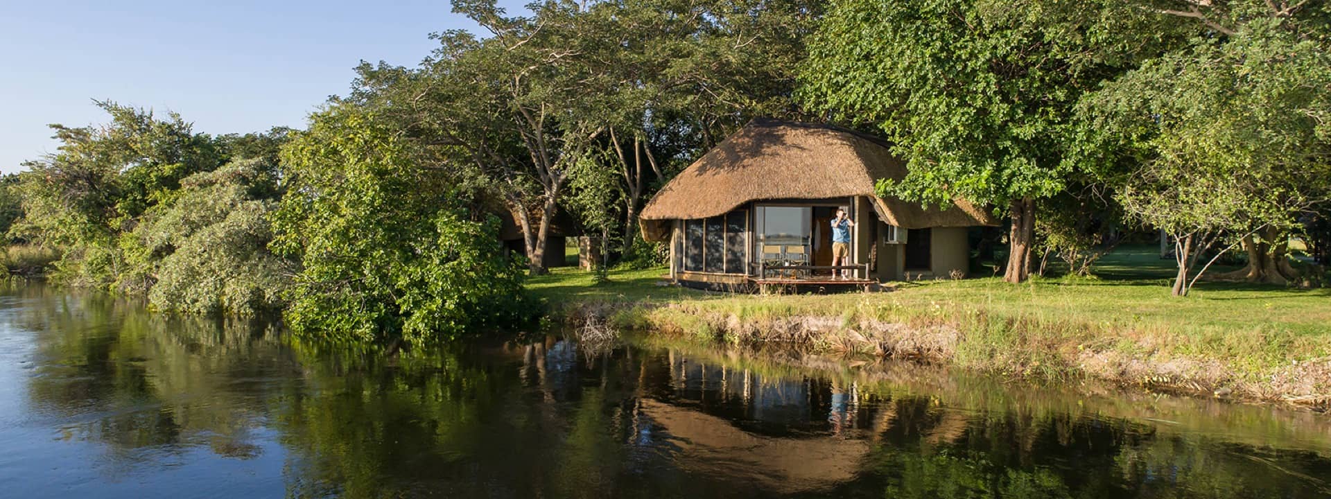 View of Chobe Savanna from the water