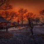 Dusk falls over the Elephant Pan Camp