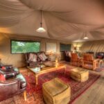 The elegant lounge area at Kadizora Camp