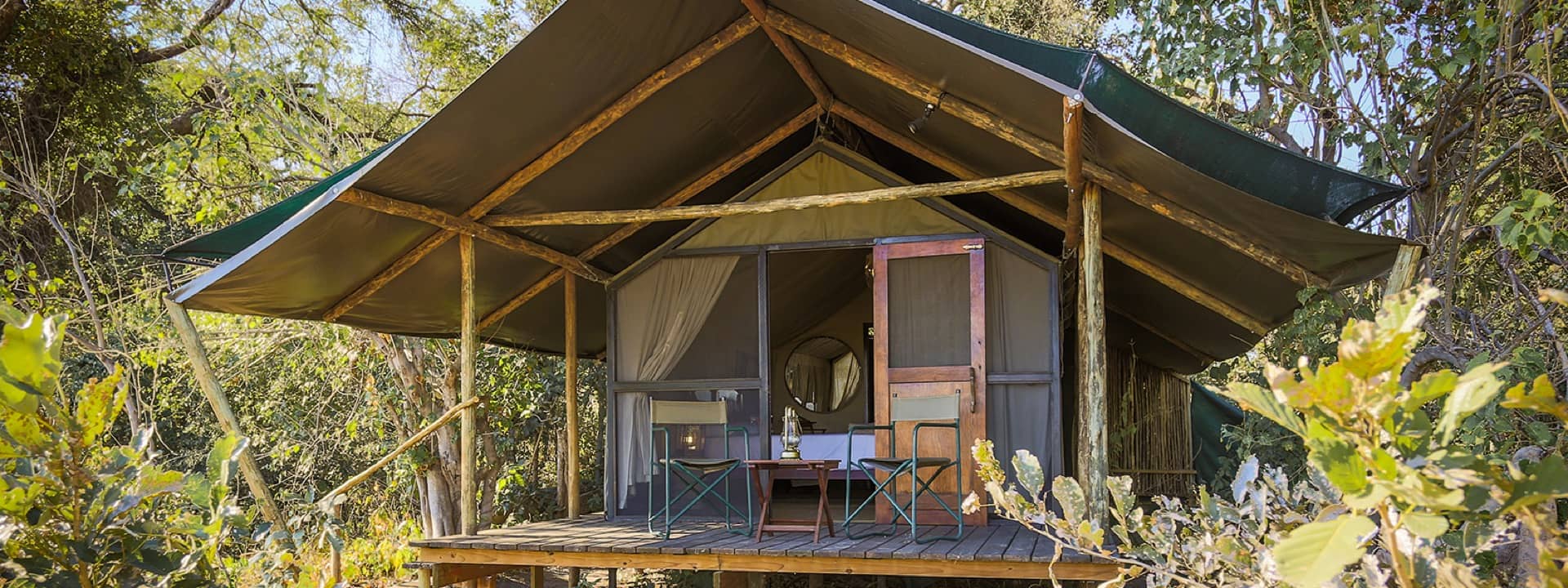 Guest tent exterior view at Kadizora Camp