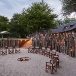 The boma area at Leroo la Tau Lodge