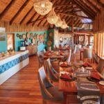 The dining room at Leroo la tau Lodge