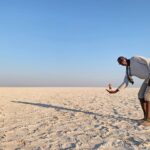 The Makgadikgadi Pans make a striking setting for the sleep out at Leroo La Tau